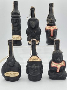 6 Lot Vtg Inca Pisco Miniature Bottles. Lima Peru Casa Ranuzzi - Excellent!