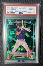 2025 Bowman Sapphire Jose Pirela 1st Green /99 #BCP-111 Psa 10