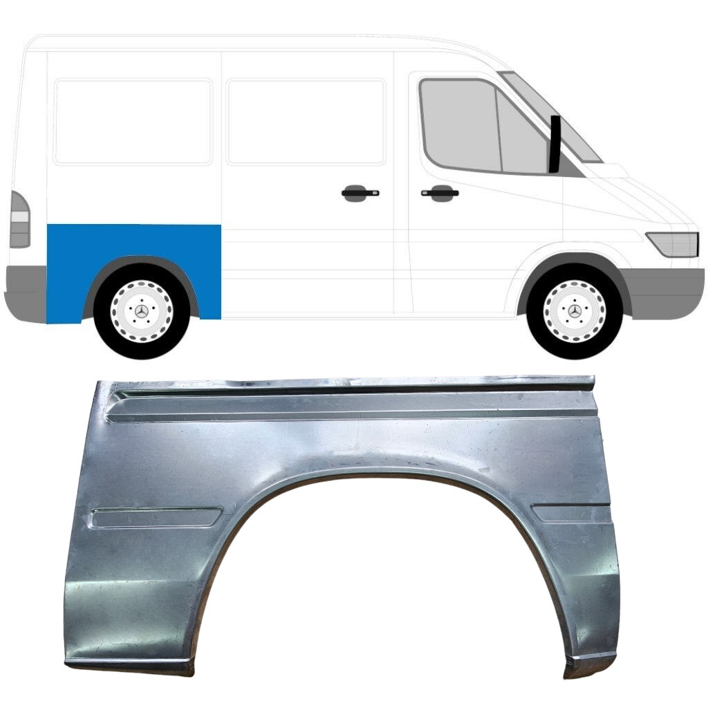 Rear wing repair panel for Volkswagen LT 1996-2005 / Right