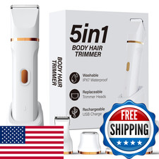 Kingtee 5-In-1 Electric Bikini Trimmer For Women Ipx7 Waterproof Shaver