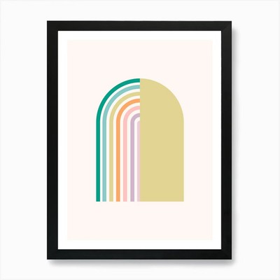 Candy Rainbow Pastels Kunstdruck gerahmt Wandbild Poster Leinwanddruck Bild