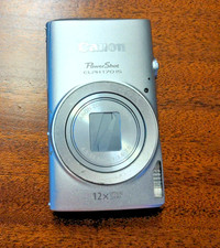 Canon PowerShot ELPH 170 IS Silver Digital Camera Digicam Point Shoot - TESTED