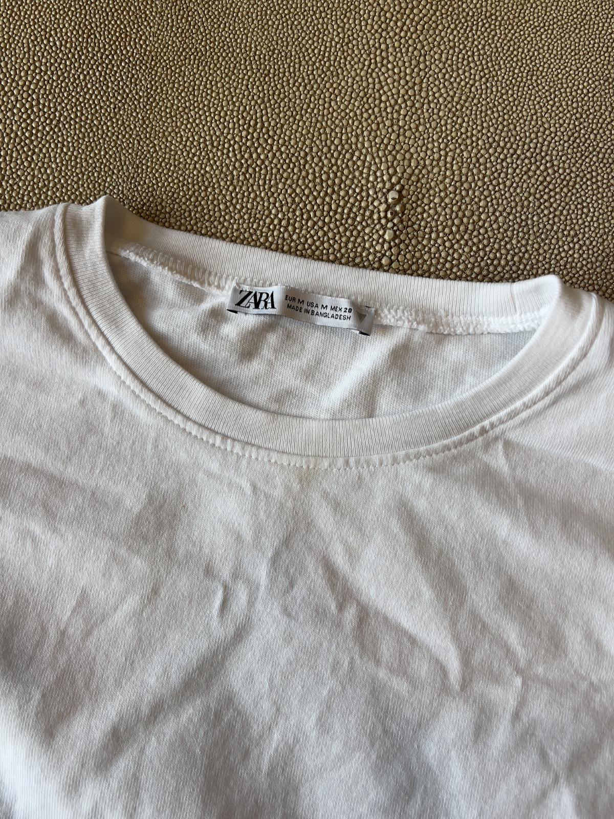 ZARA WHITE CAP SLEEVE ELEVATED BASIC T SHIRT SZ M - image 2