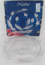Mikasa Walther Glass Crystal Nadine Footed Frosted Tulip Cake Plate Approx. 36Cm