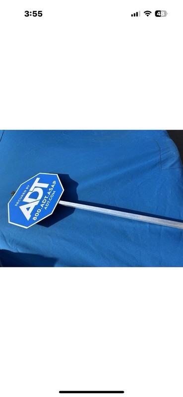 ADT Security Yard Sign 28" Aluminum Weatherproof  NEW