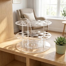 Roll Storage Rack Rotating Record Acrylic Vinyl Organizer Holder