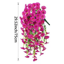 1/2PCS Artificial Fake Hanging Basket Plants Silk Flower Vine Home Decor Outdoor