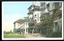 1924 Pasadena CA Hotel Raymond Entrance Historic Vintage Detroit Pub. Postcard