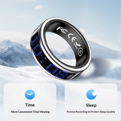 Smart Ring Health Tracker Heart Rate Blood Oxygen Sleep Monitor Step Counter