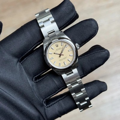 2026 NEW Rolex 28mm Oyster Perpetual - 276200 - Beige Dial Steel