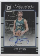 2016 Donruss Optic Signature Series Holo Silver Prizm Jeff Withey #18 Auto 0v1