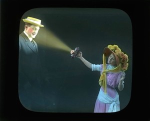 VICTORIAN FANTASY ROMANTIC GLASS SLIDE PHOTO LOT of 7