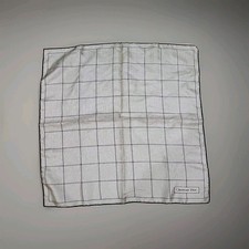 Christian Dior Men  s Square Silk Scarf Handkerchief Estate Hand Rolled 18" VTG