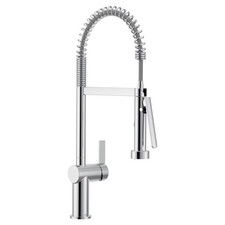 Moen CIA Chrome PreRinse Spring Kitchen Faucet with PowerBoost Pro