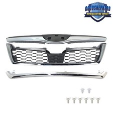 3pcs For Subaru Forester 2014-2018 Front Bumper Upper Grille Replacement Plastic