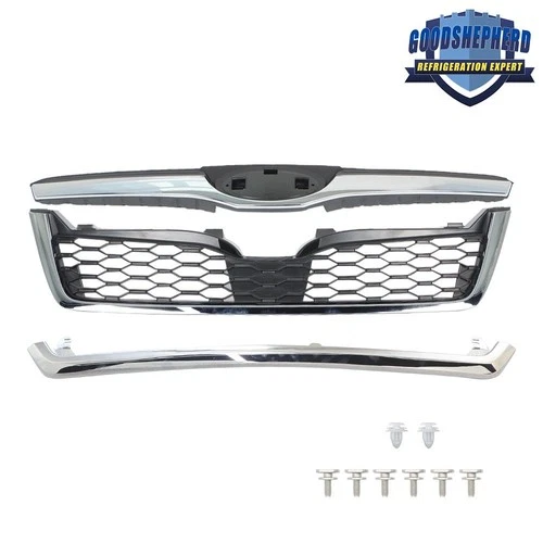 3Pcs For Subaru Forester 2014-2018 Front Bumper Upper Grille Replacement Plastic
