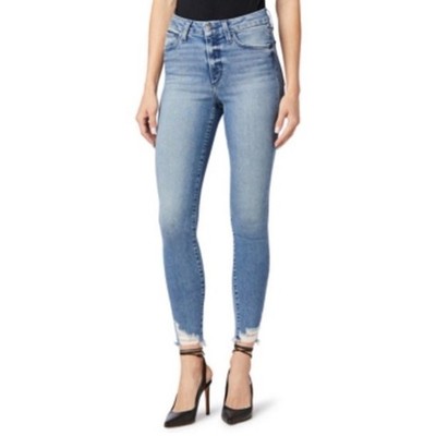 Joe's Jeans Honey Curvy Skinny Ankle Jeans Wannabe Blue Size 27 Distressed