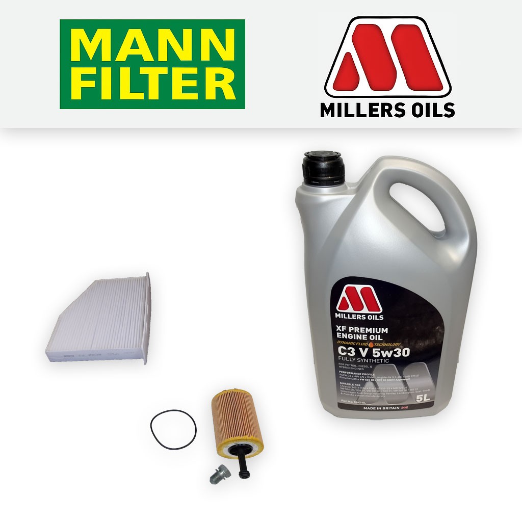 SERVICE KIT for VW GOLF MK5 (1K) 1.9 2.0 TDI OIL CABIN FILTERS +OIL (2004-2009)