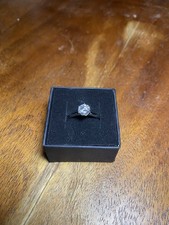1 ct moissanite engagement ring 925 Sterling Silver VVS1 GRA Certified