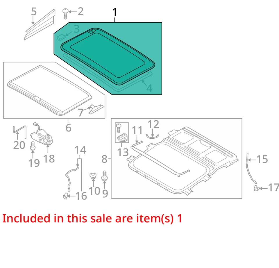(LOCAL PICKUP ONLY) Roof Glass Sedan Fits 09-16 AUDI A4 2977600 — 第 3/4 张图片