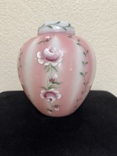Fenton Rosalene 2004  Glass Exclusive Ginger Jar Gold Treasures  Collection HP