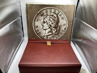 Vintage BABORS MFG SYDNEY Notes & Coin System Album Folder Plastic Slides Empty