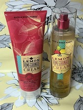 Bath Body Works LEMON POMEGRANATE CREAM Fine Fragrance Mist Body Cream NEW