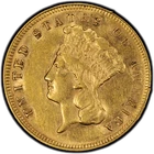 1878 GOLD $3 PCGS AU-58 CAC