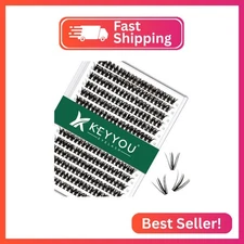 Lash Clusters 300pcs Eyelash Clusters 50D 0.07D Curl 12mm DIY Eyelash Extension 