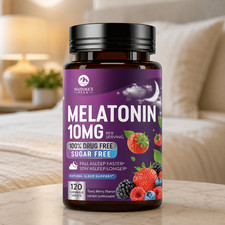 Melatonin Sleep Support Supplements - Fast Dissolve Melatonin 10Mg per Serving
