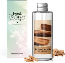 SCENTORINI Reed Diffuser Oil Refill, Sandalwood Diffuser Oil 6.76 Fl Oz, Natural