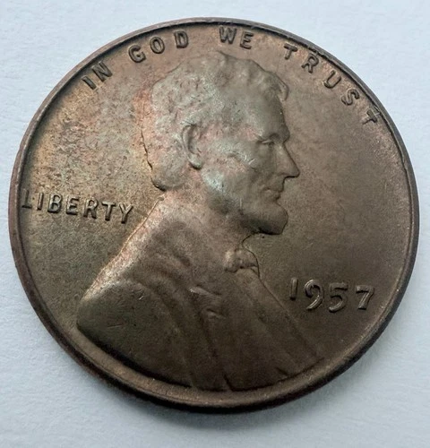 1957-P LINCOLN WHEAT CENT EXTRA FINE CONDITION #2387