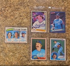 (5) Dan Quisenberry 1980 Topps Rookie card RC 1981 1982 1983 1986 Donruss Royals. rookie card picture