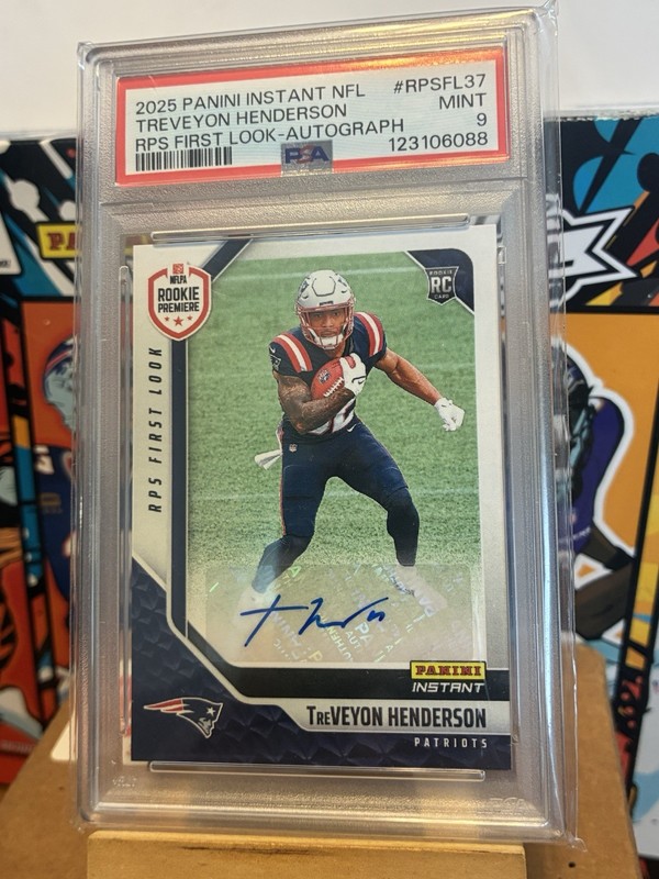 2025 Panini Instant NFL Treveyon Henderson RPS First Look Auto PSA 9 57 Of 99