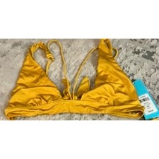 Larson High Apex DD Topz gold Yellow Triangle Bikini Top New with Tags