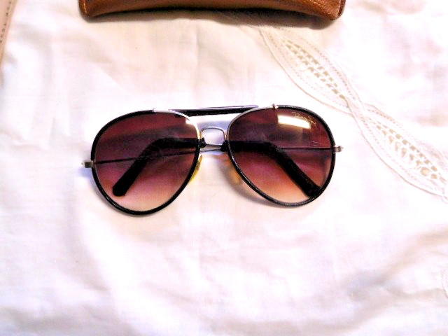Panama Jack Rose Colored Aviator sunglasses & Ray Ban Case~ FREE SHIP