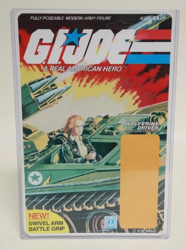 Wolverine Driver Cover Girl GI Joe Repro Reproduction Cardback Figure File Card