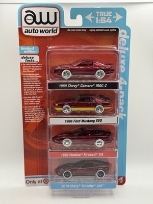 Auto World Deluxe 4-PackTarget Exclusive ULTRA RED CHASE Edition - 1:64 Diecast