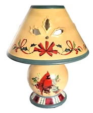 Lenox Winter Greetings Collection Everyday Candle Lamp Cardinal