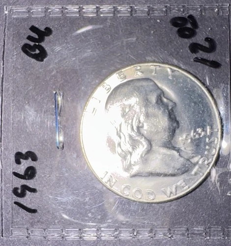 1963 Franklin Half Dollar Silver