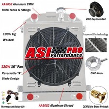 3-rows Radiatorshroud Fanrelay For 1930-1932 1931 Ford Model A B V8 Engine
