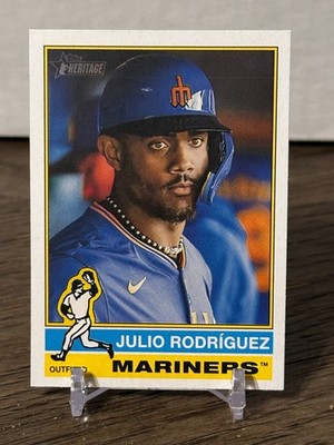 2025 Topps Heritage JULIO RODRIGUEZ Seattle Mariners #369