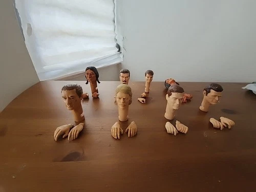 Vintage Lot Johnny West Replacement Heads With Hands