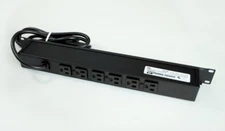 Perma Power 6-Outlet 15-Amp Rackmount Computer Grade Surge Strip w + 15 ft.  