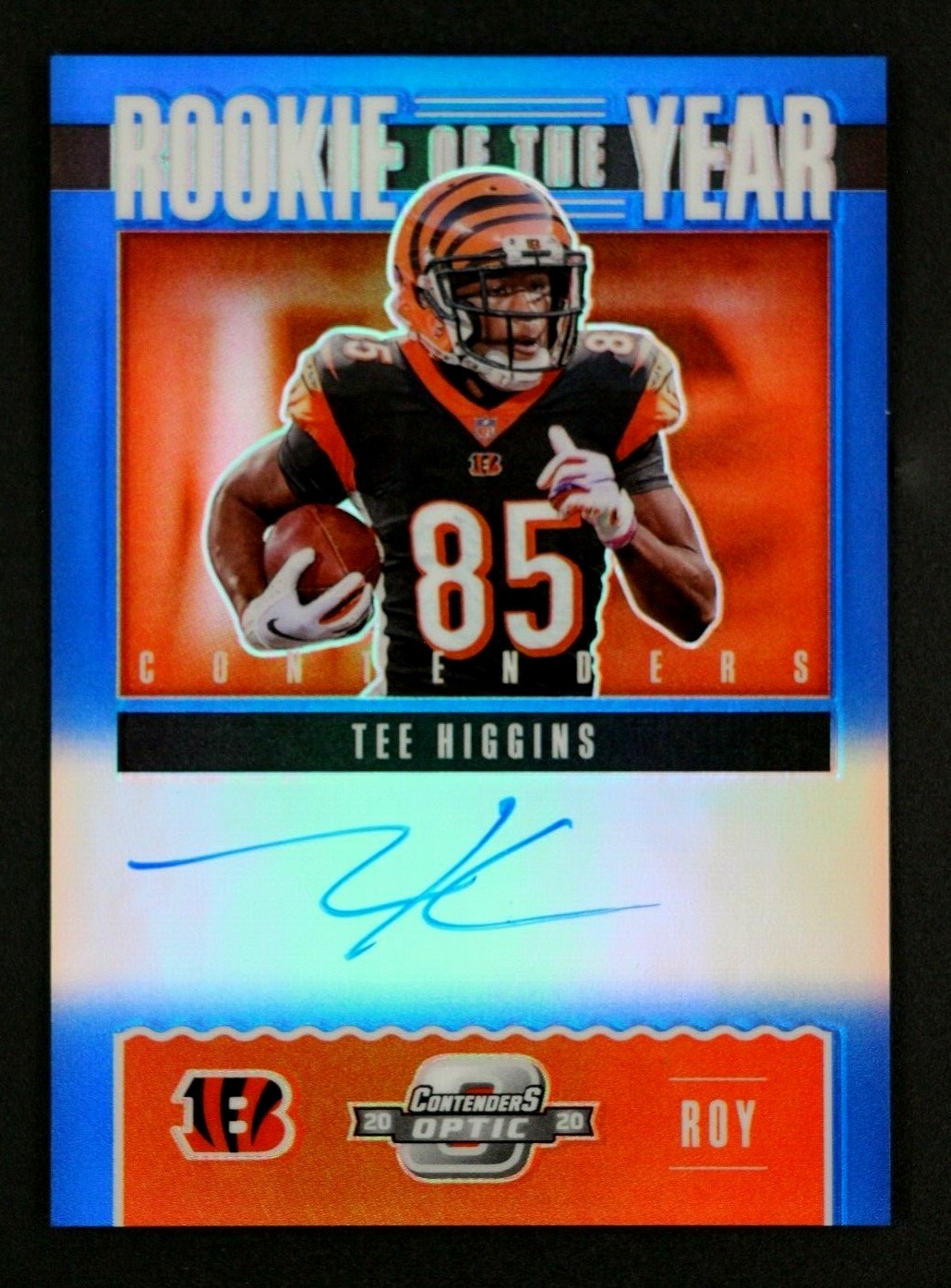 2020 CONTENDERS OPTIC TEE HIGGINS ROOKIE OF THE YEAR  AUTO #37/75  #113 BENGALS
