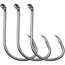 25 or 50 Up Eye OCTOPUS CIRCLE Fishing Hooks.1/0-12/0 Ships FREE from USA