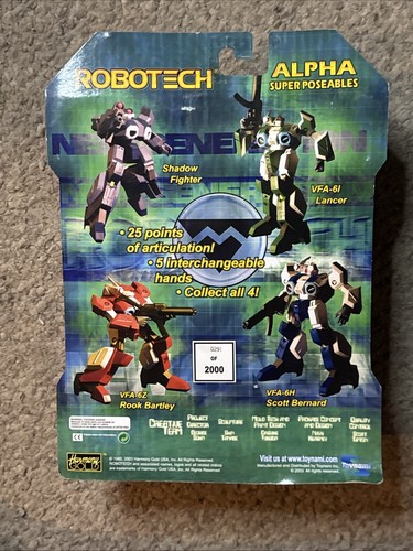 Robotech Shadow Fighter Stealth Edition Action Toy Fare Exclusive Figure NIB ‘03 - Picture 13 of 21