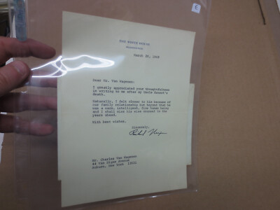 President Richard Nixon Signed Letter w/ Envelope (3/20/1969) (Lot E) (Estate Fr