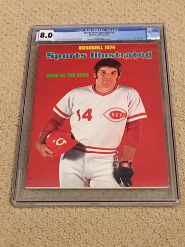 Sports Illustrated CGC 8.0 OW/White (Classic Pete Rose-1974!!) CGC #014 + magnet