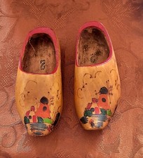 Vintage Dutch Wooden Clog shoes Hand Carved Made in Holland size 2